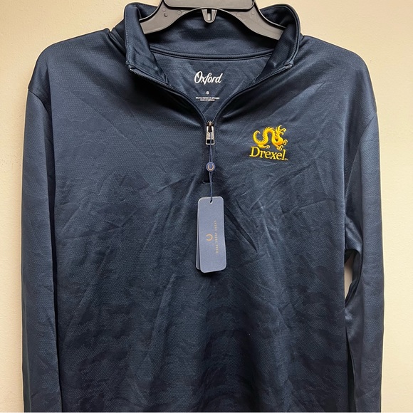 Oxford Drexel - Quarter Zip Pullover - Classic Navy - Size S - New - Picture 2 of 4